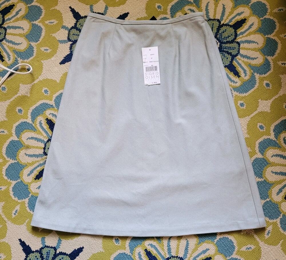 Vintage Sigrid Olsen Cashmere Wool A Line Midi Skirt Sz 4P Preppy Academia